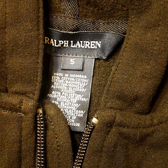 ☆Last Chance☆RALPH LAUREN Kids Zip Jacket/Hoodie☆Size 5☆NEW☆ - Picture 5 of 16